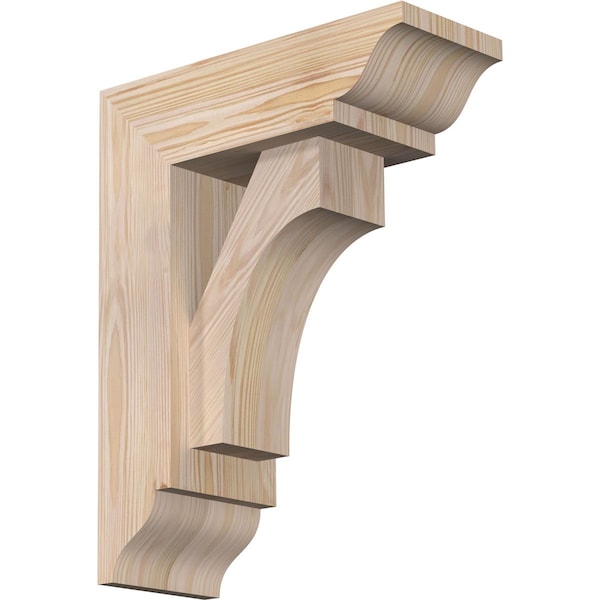 Ekena Millwork Westlake Traditional Smooth Bracket w/ Offset Brace, Douglas Fir, 5 1/2"W x 14"D x 18"H BKT0604X14X18WTL01SDF - main